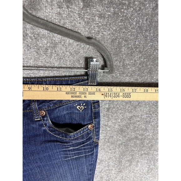 Justice Simply Low Jeans Blue Girls Size 12 Regular Stretch Straight Leg Pockets - Picture 8 of 11